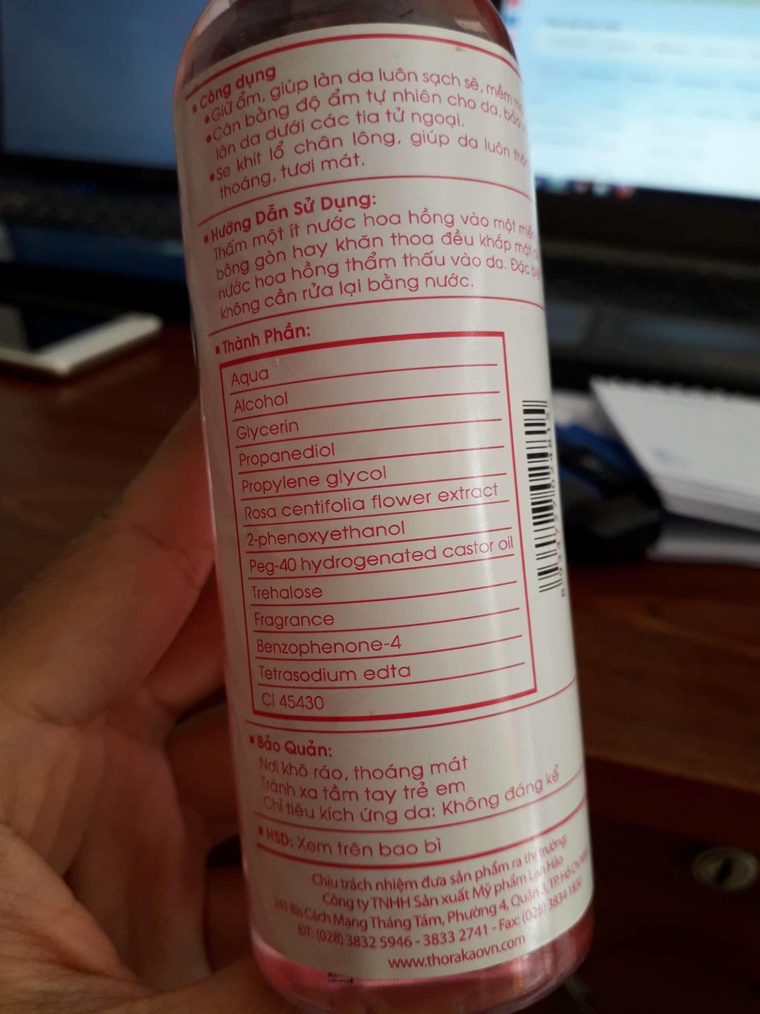 Nước hoa hồng giữ ẩm Thorakao 150ml