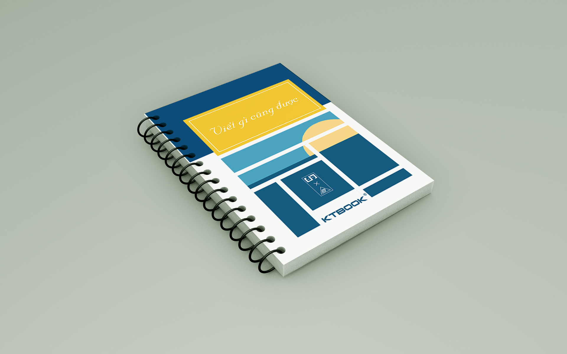 Sổ tay lò xo bìa cứng A5 KTBOOK 100 trang size A5