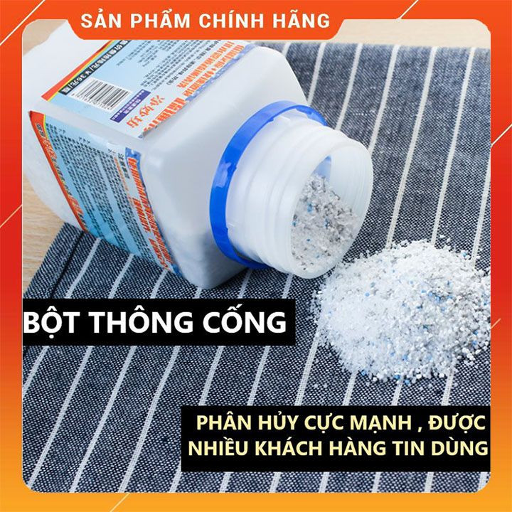 Bột thông tắc cống, bột thông cống, thông bồn rửa chén cực mạnh