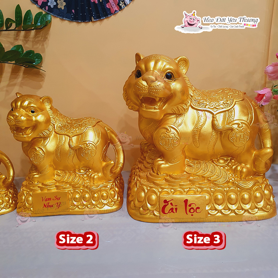 Hổ Bệ Vàng SIZE 1, SIZE 2 và SIZE 3 tiết kiệm tiền và trưng bày, trang trí