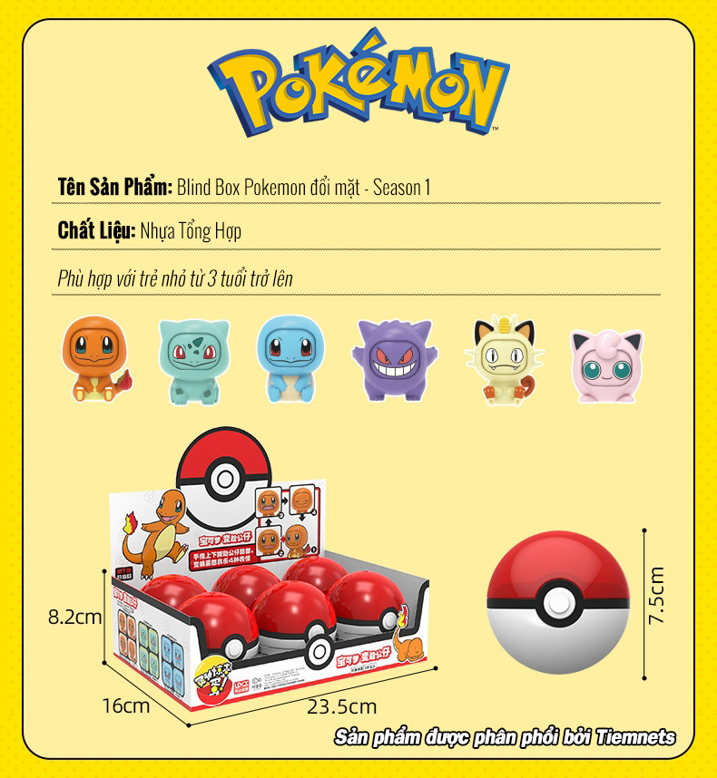 Blind box sided flip Pokemon model 3 season