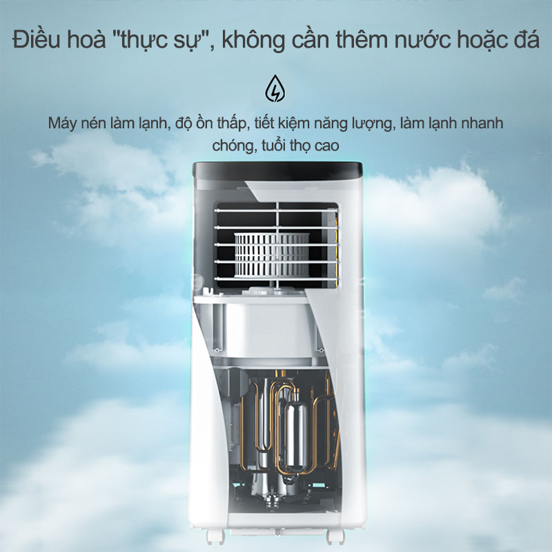 Máy lạnh di động 9000 BTU công dụng làm mát Tích hợp đa năng, tận hưởng trải nghiệm khác biệt Di chuyển tiện lợi, làm lạnh nhanh