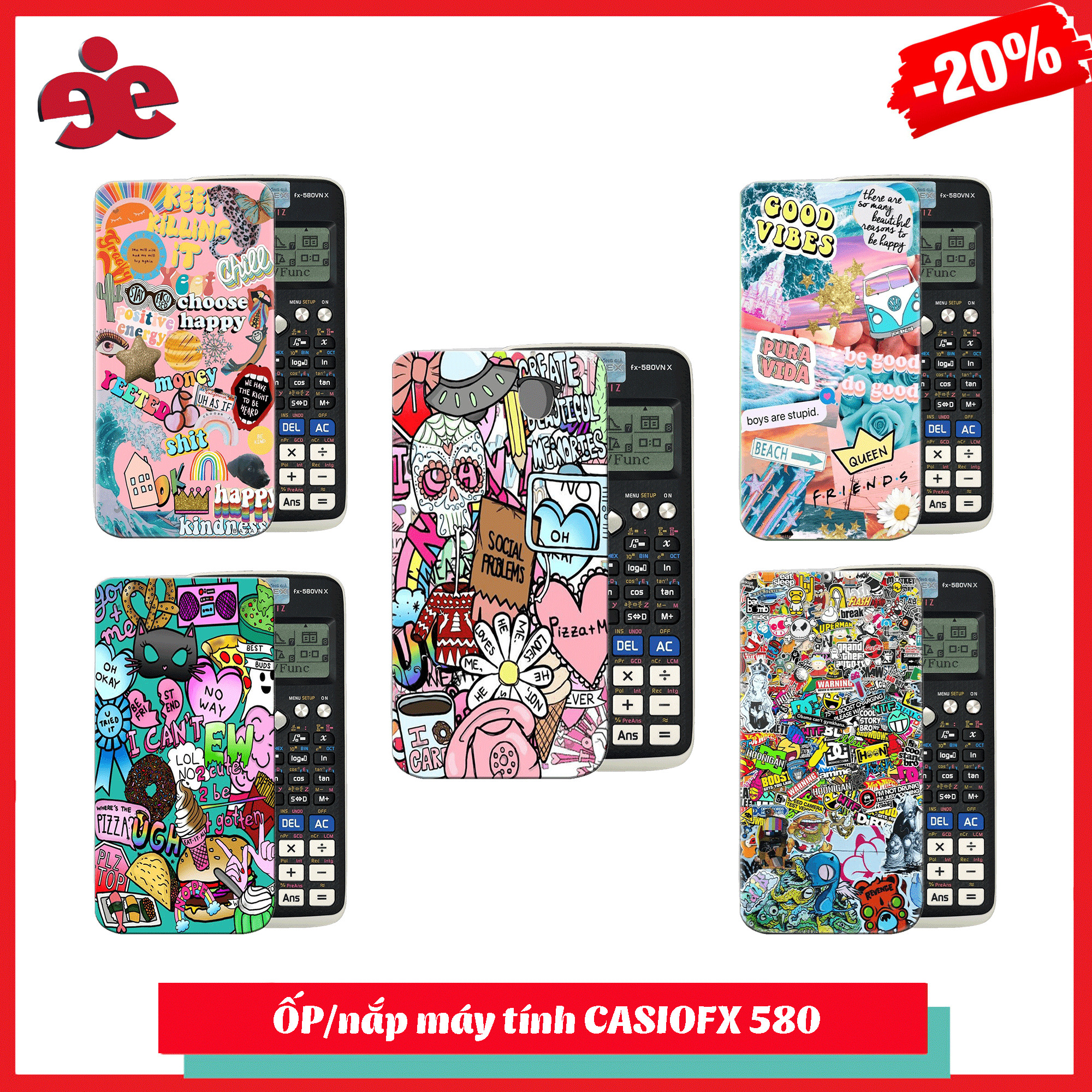 Ốp May Tính CasioFx 580 VNX Iphone