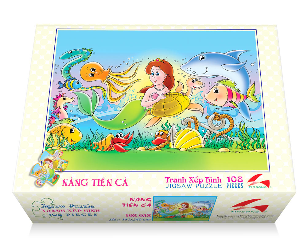 Tranh xếp hình 108 mảnh - Nàng tiên cá