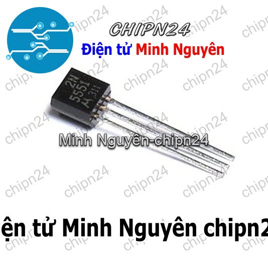 [25 con] (KT1) Transistor 2N5551 TO-92 NPN 600mA 160V (5551) - HH001469