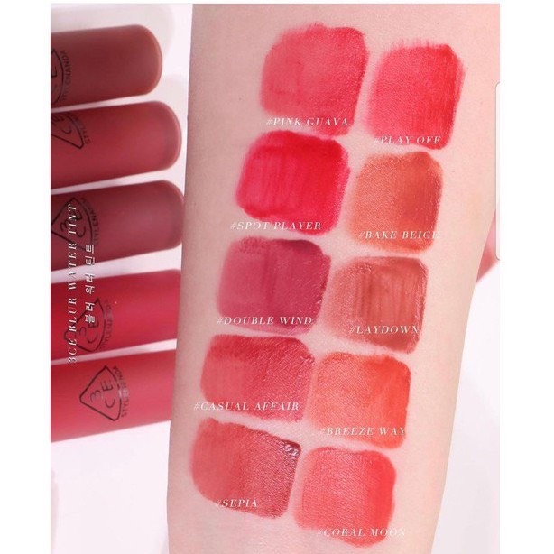 Son Kem Lì, Mịn Mượt Nhẹ Môi 3CE Blur Water Tint 4.6g