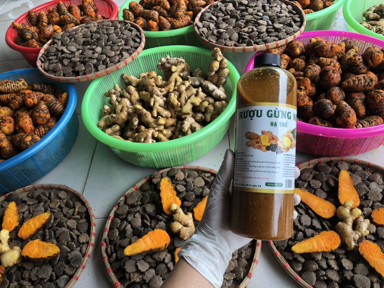 🏵️🏵️ Cốt Gừng Nghệ Gấc Hạ Thổ (HANDMADE) Mẹ Bỉm Sau Sinh