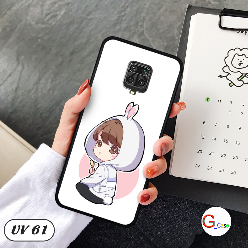 Ốp điện thoại xiaomi redmi note 9 pro - lưng nhám viền dẻo