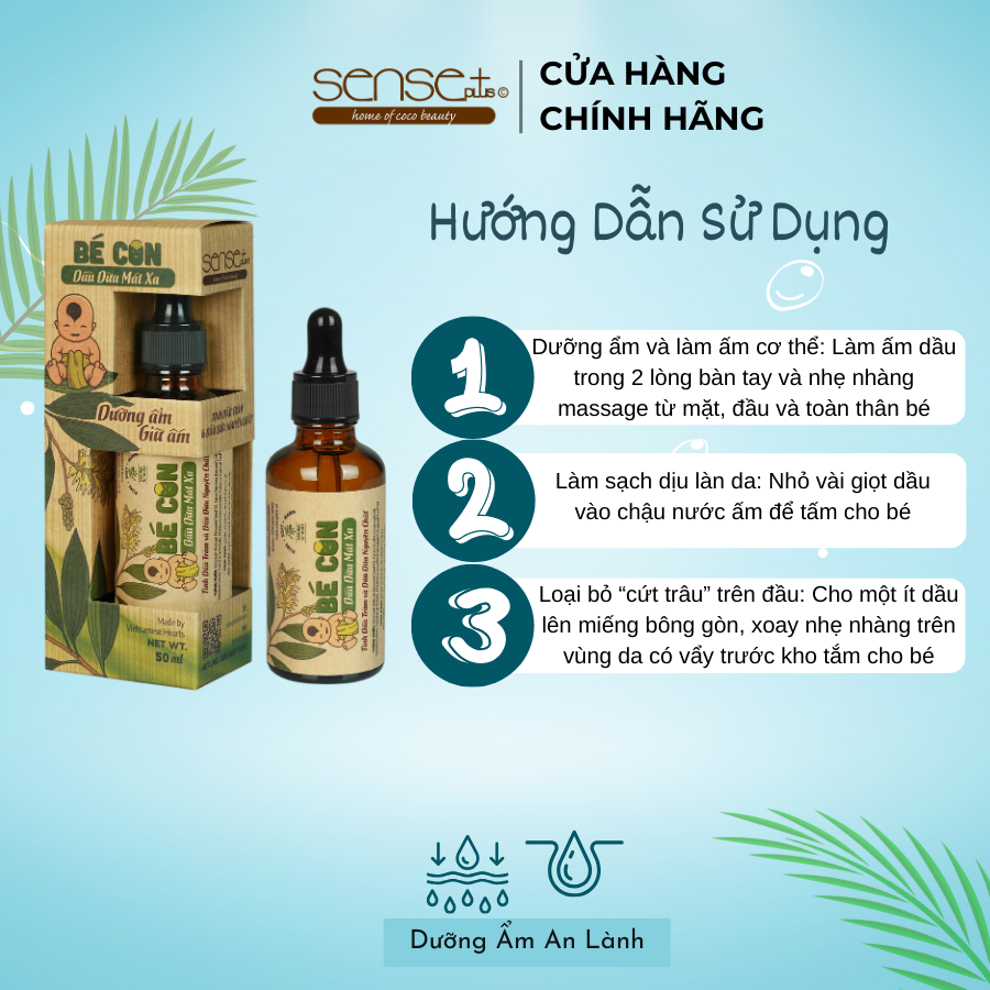 Dầu Dừa Mát-xa Bé Con Sense Plus