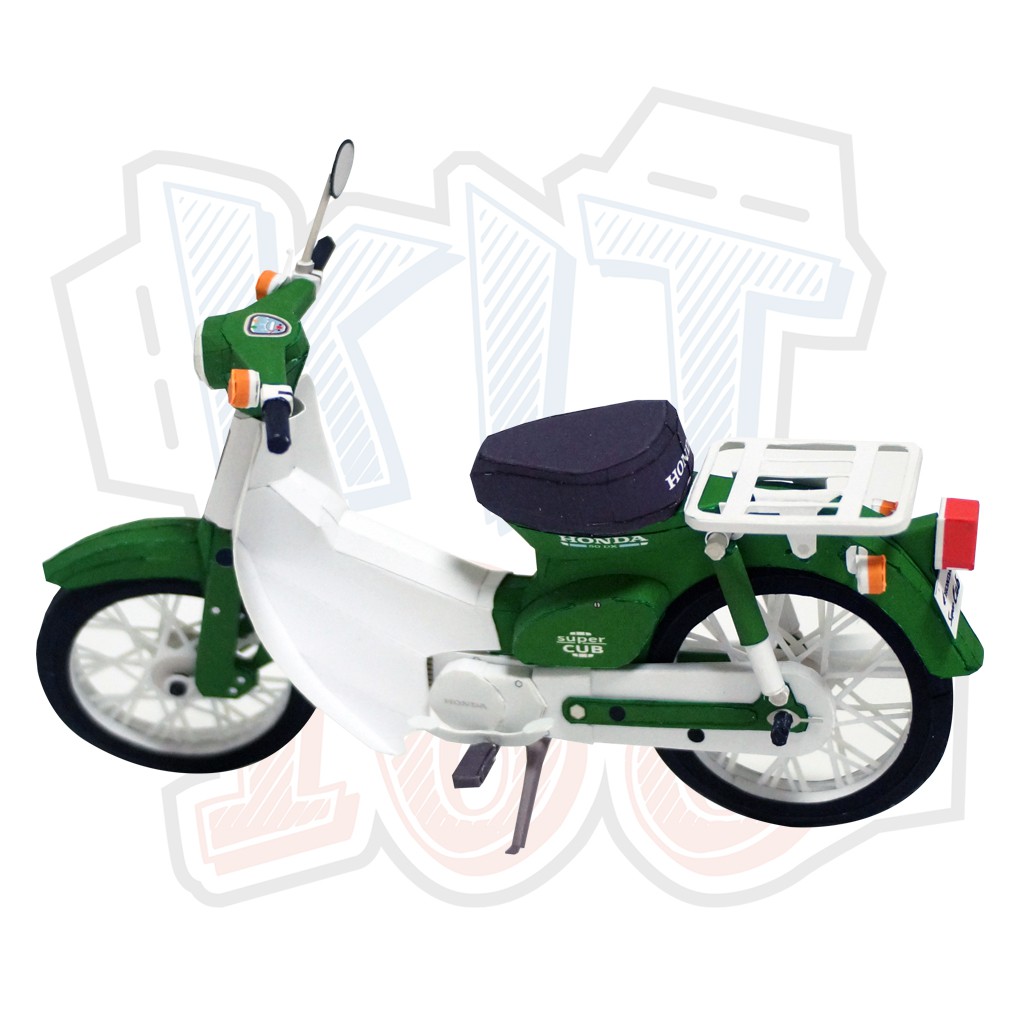 Mô hình giấy xe máy honda super cub c50 dx - s