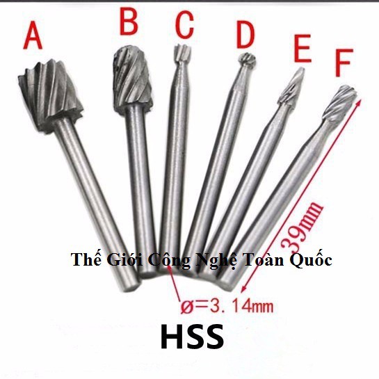 Bộ 6 Mũi Khắc Gỗ