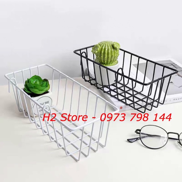 GIỎ LƯỚI ĐA NĂNG CÓ MÓC TREO, DECOR SIÊU ĐẸP ( GIỎ TRUNG )