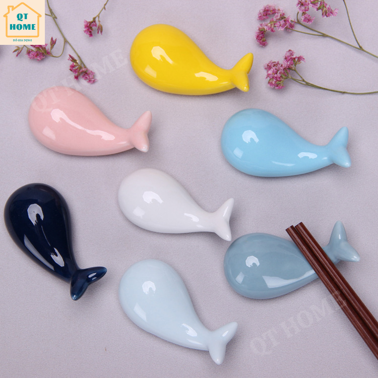 [HCM]Gác Đũa Sứ Hình Cá Heo Dễ Thương