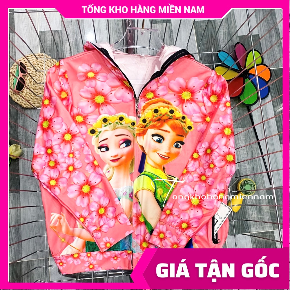 Áo khoác cho bé Áo khoác thun bé trai bé gái size đến 40kg chất thun mịn mát in hình Doremon mickey bò sữa hoạt hình dễ thương Áo khoác tia kéo AKRB