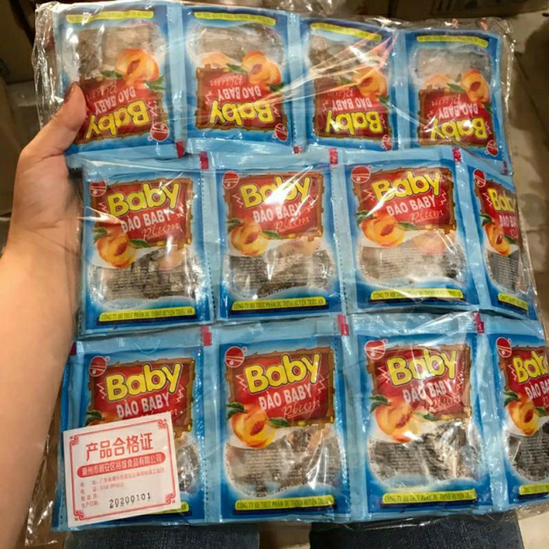 Bịch 60 Gói Ô Mai Đào Baby ( Sỉ Đồ Trẻ Em)