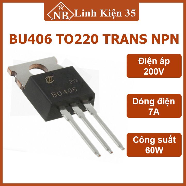 Ic bu406 kiểu chân to-220 trans npn dòng 7a điện áp 200v