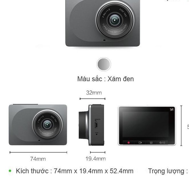 Camera hành trình Xiaomi Yi 2k Tiếng Anh