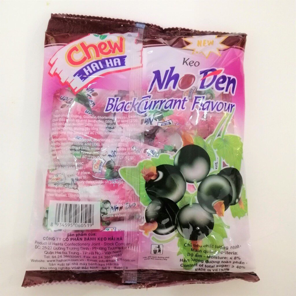 Kẹo Mềm Chew Hải Hà Hương Nho Đen (Gói 90g)