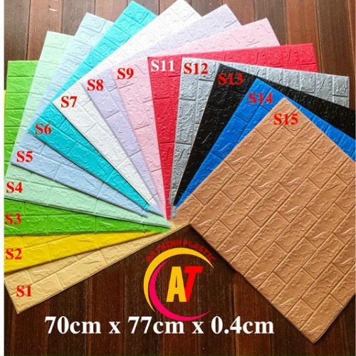 Xốp Dán Tường 3D Khổ 70x77CM Dày 4mm Chống Ẩm