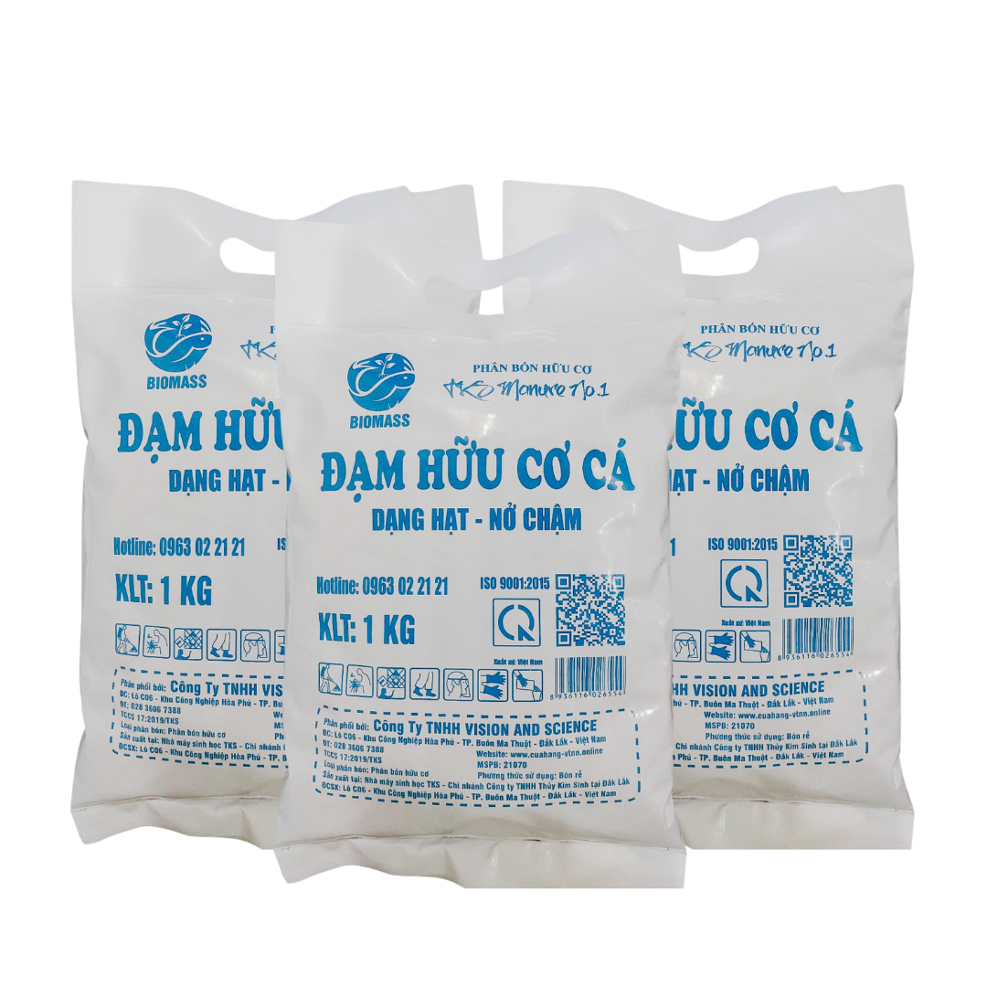 Phân hữu cơ vi sinh Đạm cá: Dạng viên 1 kg