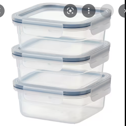 Bộ 3 hộp thức ăn 750 ml IKEA
