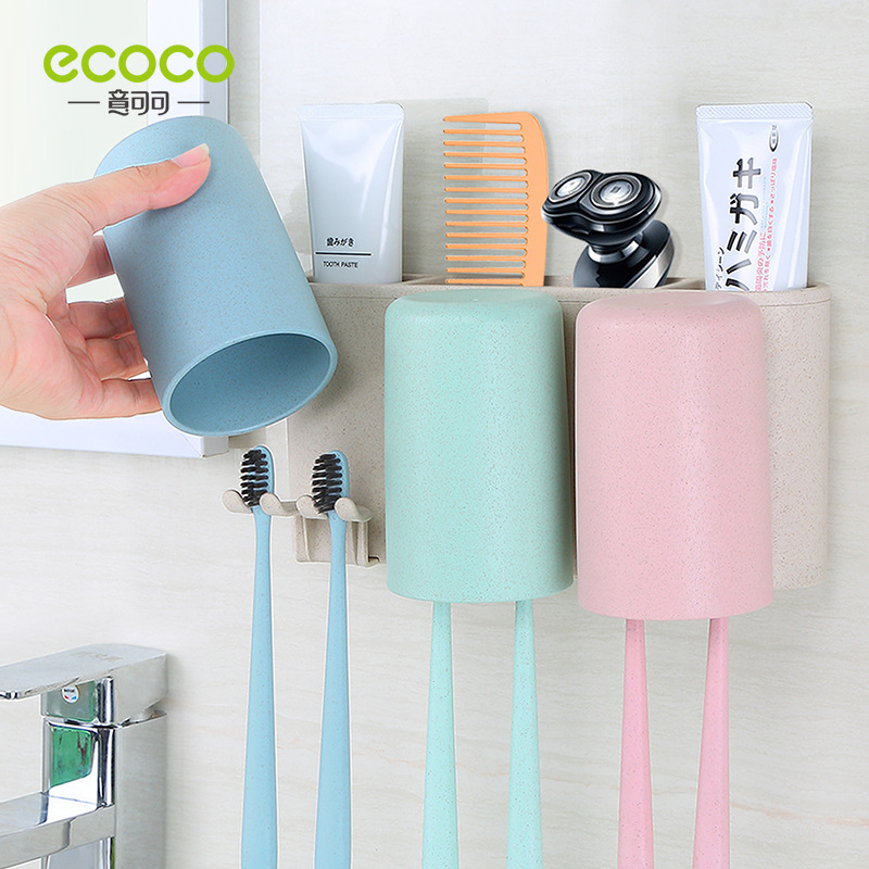 Kệ để kem đánh răng và bàn chải kèm 3 cốc E1615