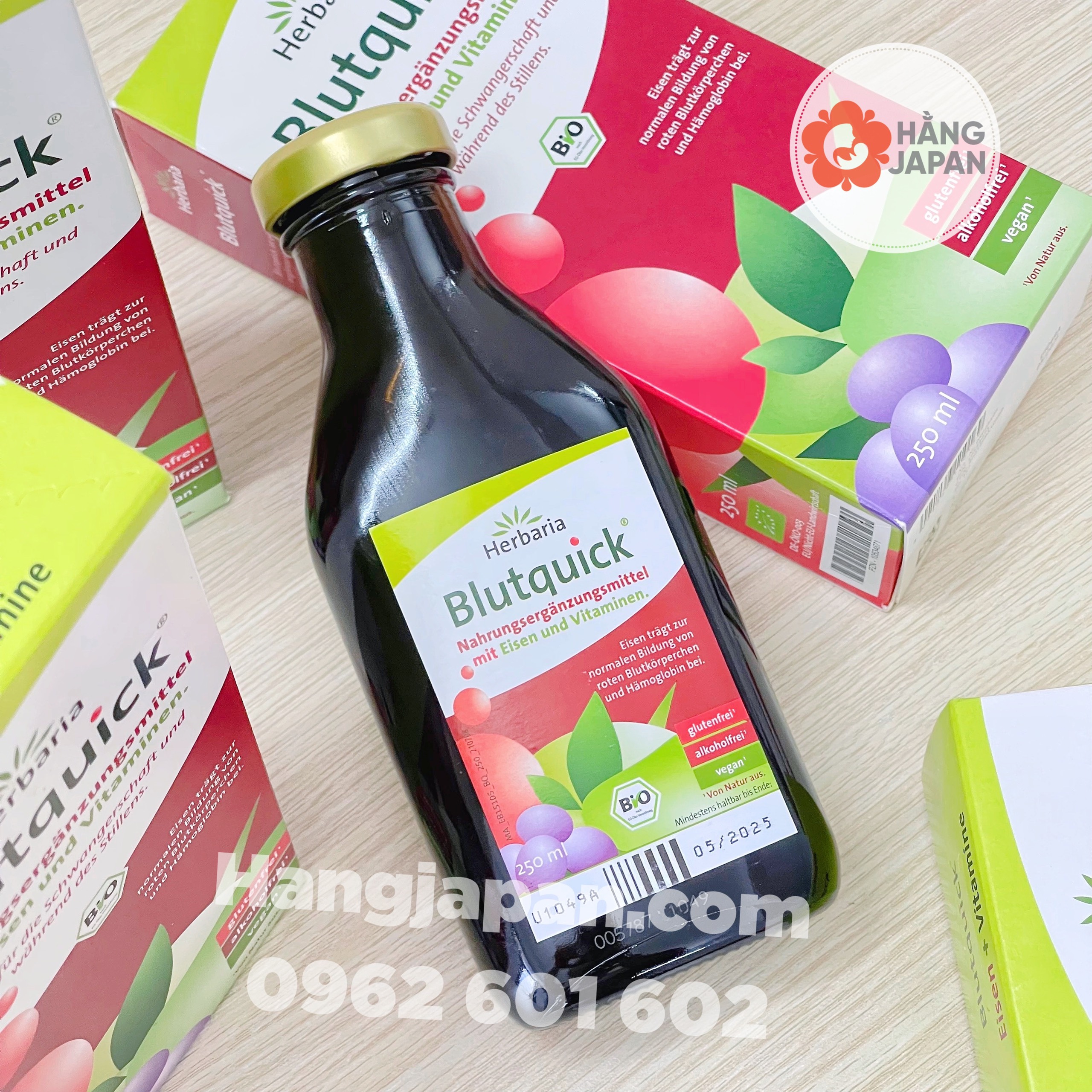Dung dịch bổ sung sắt hữu cơ Blutquick (250ml) - Hàng Đức
