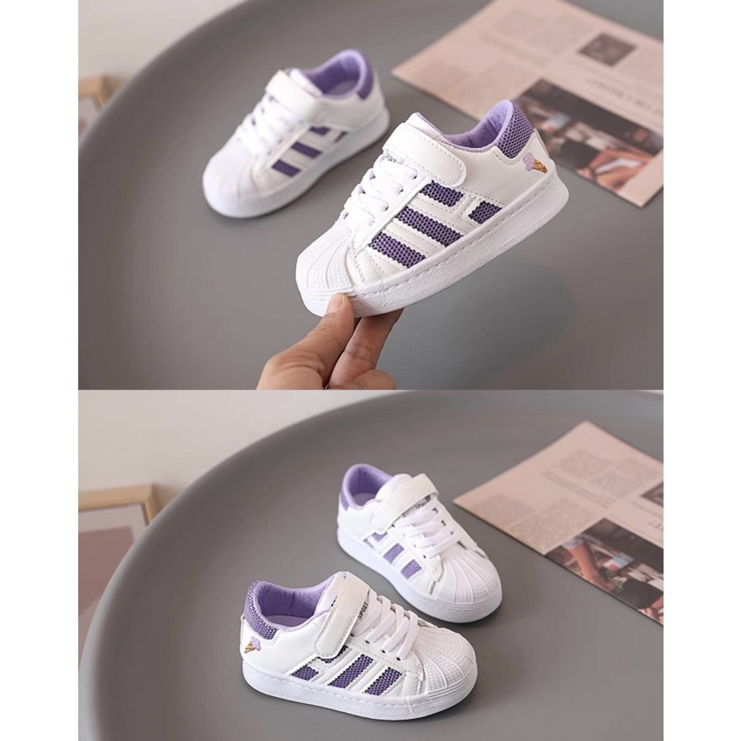 Giày thể thao cho bé 2 vạch tím