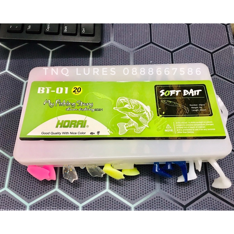 Mồi mềm câu lưỡi sắt Horai (hộp 20 con) - TNQ LURES