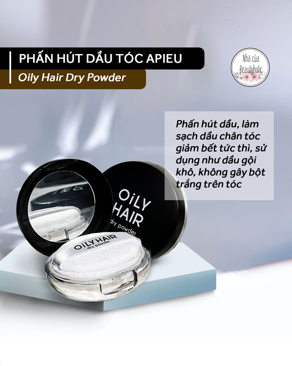 Phấn hút dầu tóc apieu oily hair dry powder