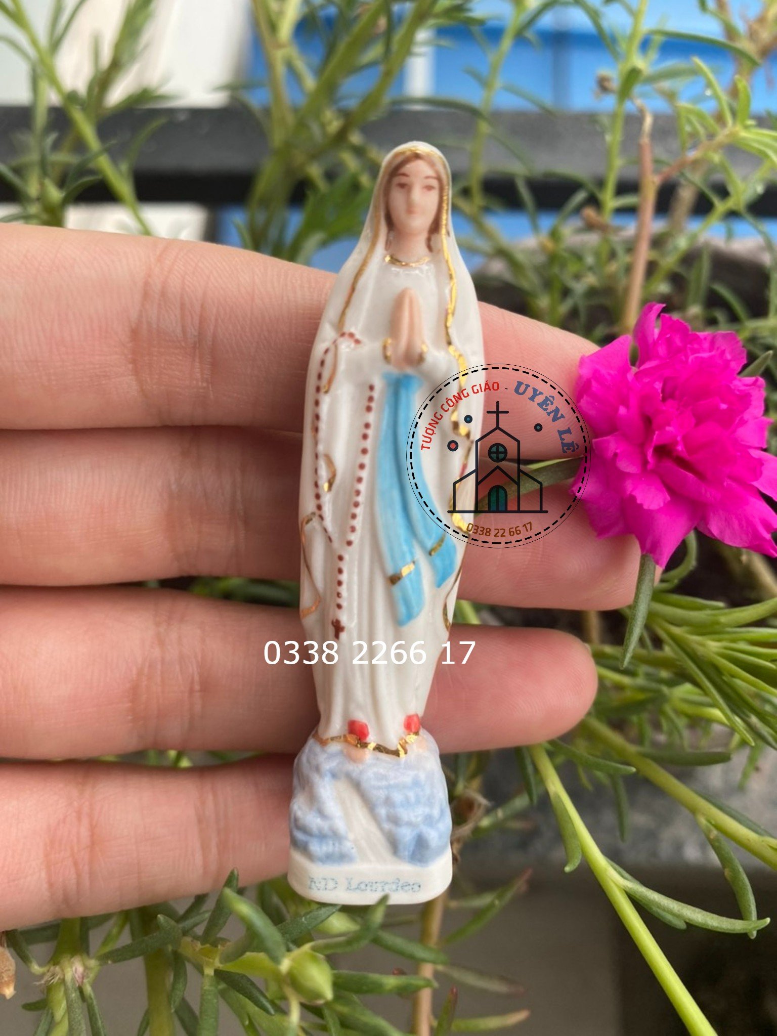 Tượng công giáo Tượng Mẹ lộ đức 7cm