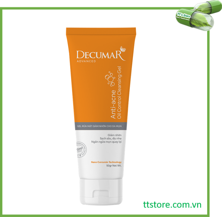 [HCM][New Decumar Advanced] Gel rửa mặt giảm nhờn ngừa mụn 100ml [Sữa rửa mặt decuma clean cleanser]