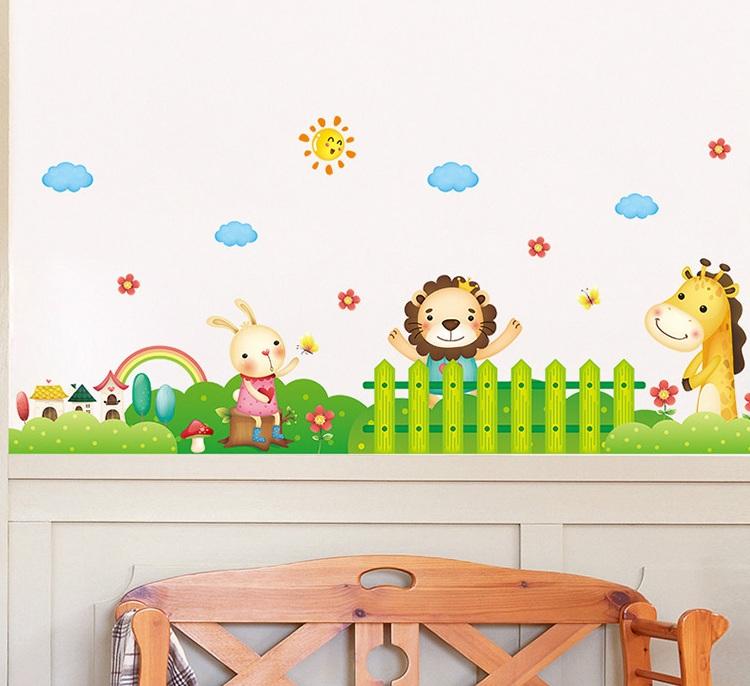Decal dán tường chân tường thỏ -A9-vivadecal