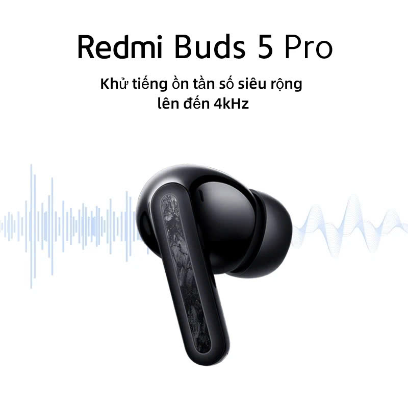 Tai nghe Bluetooth Redmi Buds 5 Pro | Chất âm HIFI cao cấp | Khử tiếng ồn 3MIC+AI | Thời lượng pin 38 giờ