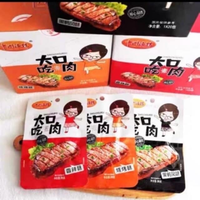 [sale] combo 5 gói THỊT BÒ NƯỚNG BBQ CHAY cay cay