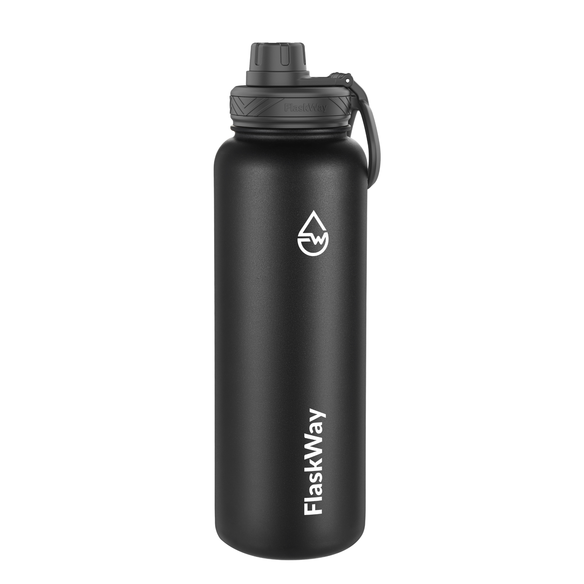 Bình nước giữ nhiệt FlaskWay 40oz (1200ml) màu đen Night Black