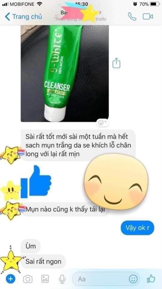 [HCM]Sữa Rửa Mặt Tinh Chất Nha Đam Swhite