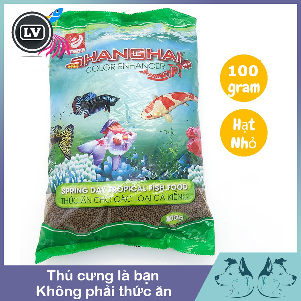 Thức Ăn Cá ShangHai Viên Nhỏ 100g - Cám Cá Cảnh