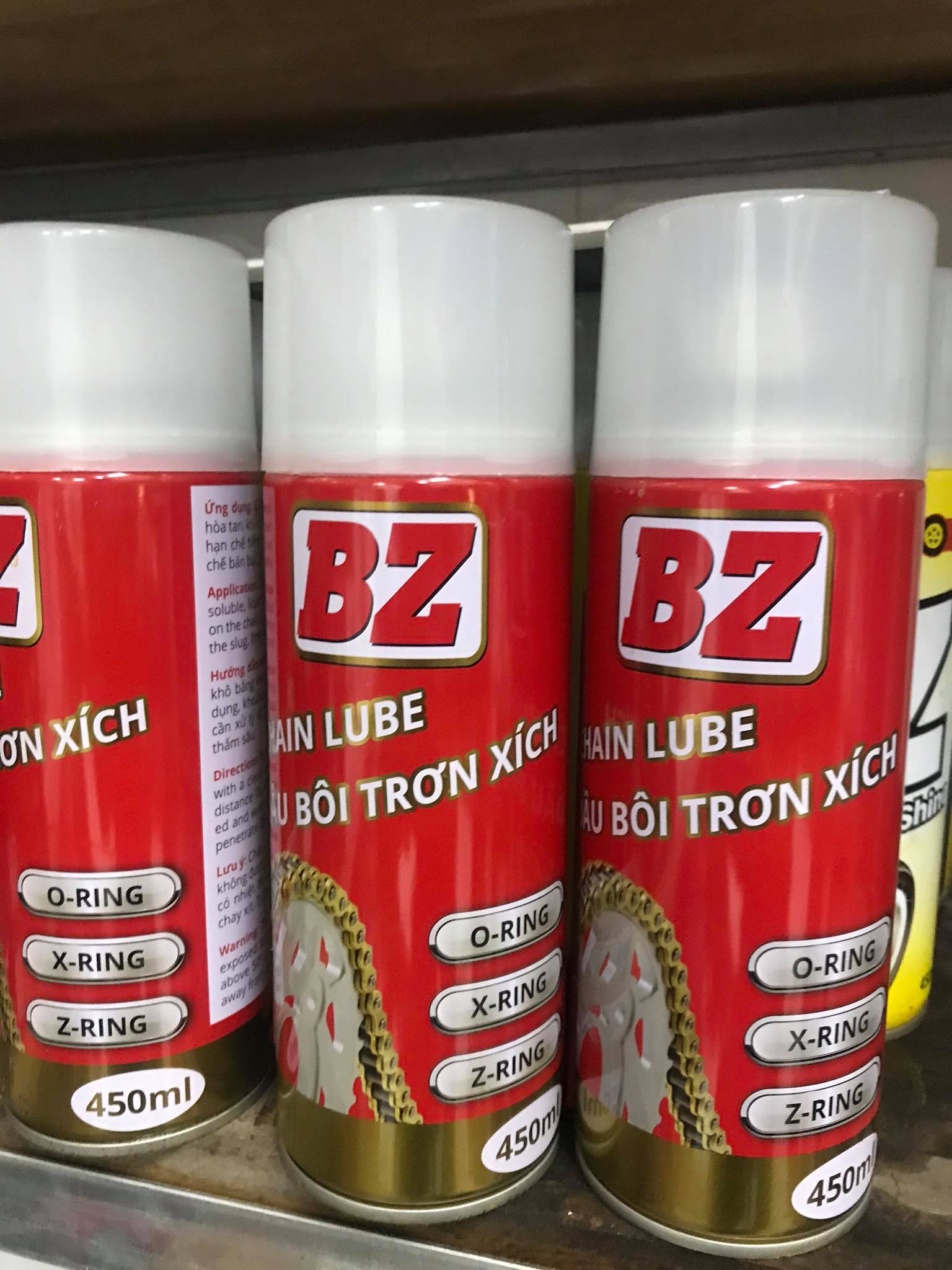 [HCM]Xịt dưỡng sên BZ - Chain Lube (loại 450ml)