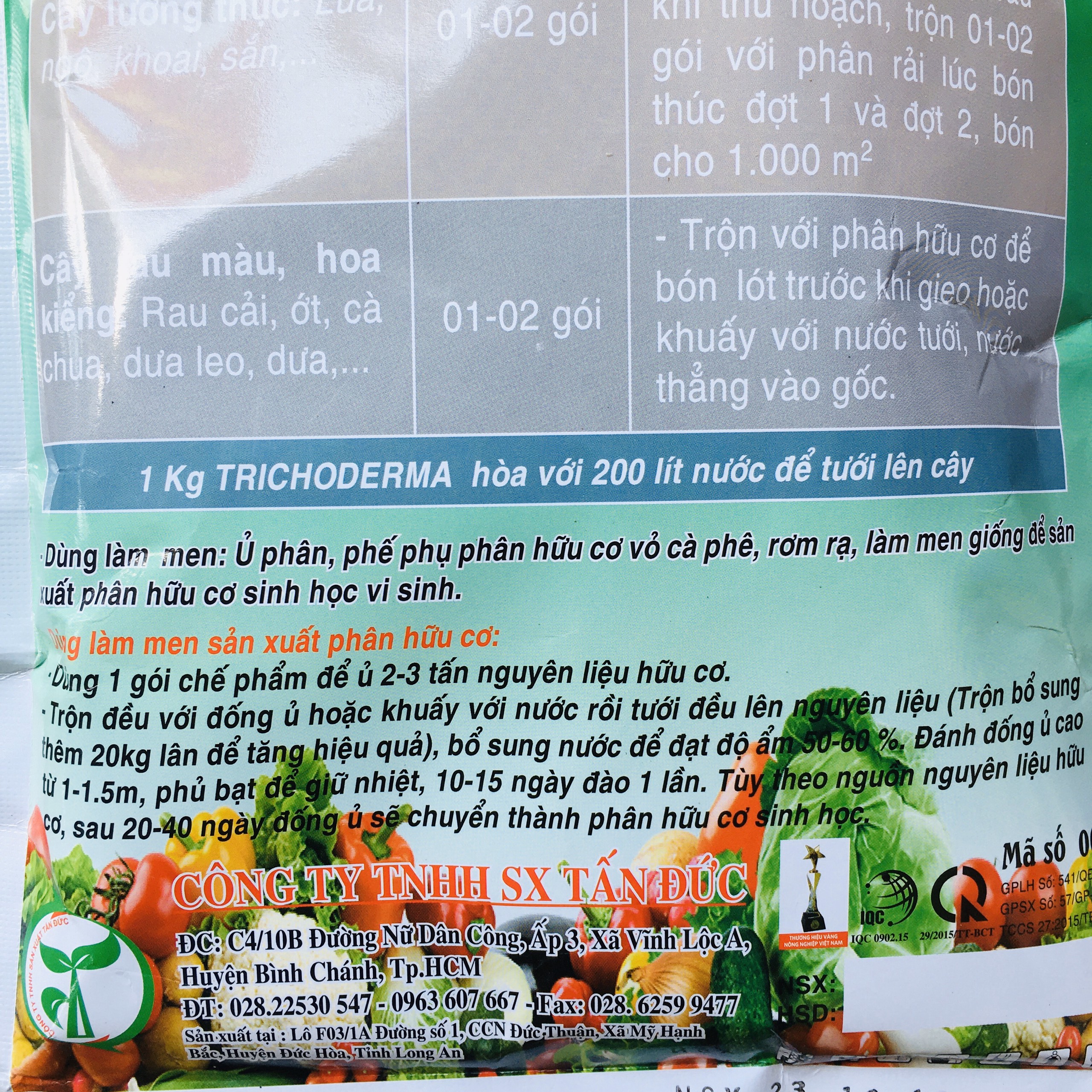 1KG TRICHODERMA dùng ủ phân hữu cơ, ủ rơm rạ, ủ phân rác nhà bếp với lượng bào tử nấm tricoderma hàm lượng cao, ngăn mùi hôi khi ủ phân