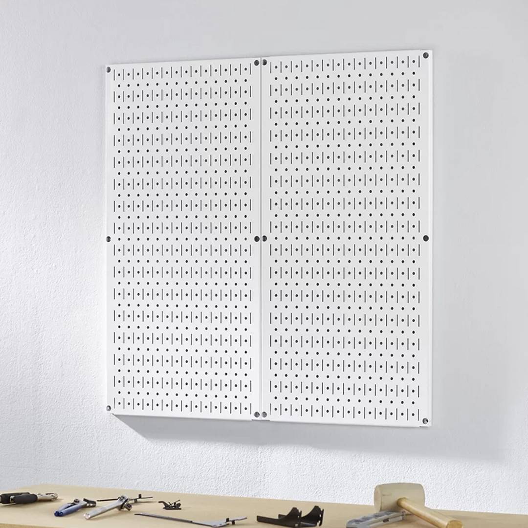 Bộ 2 Bảng treo dụng cụ Pegboard đứng 80×40 – Trắng