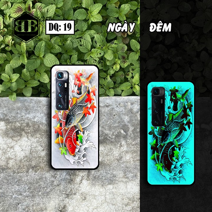 Ốp lưng kính Dạ Quang Xiaomi Mi 10 ultra phát sáng trong đêm sang chảnh