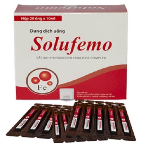 Sắt siro Solufemo bổ sung sắt trực tiếp ( Hộp 20 ống)
