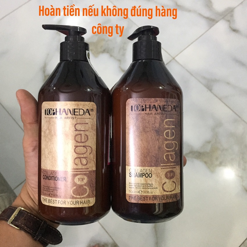 [HCM]Bộ dầu gội xả Top Haneda Collagen Italia (2x500ml)