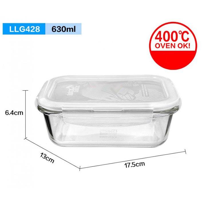 [HCM]Thố Thủy Tinh chịu nhiệt Lock&Lock LLG428 630ml