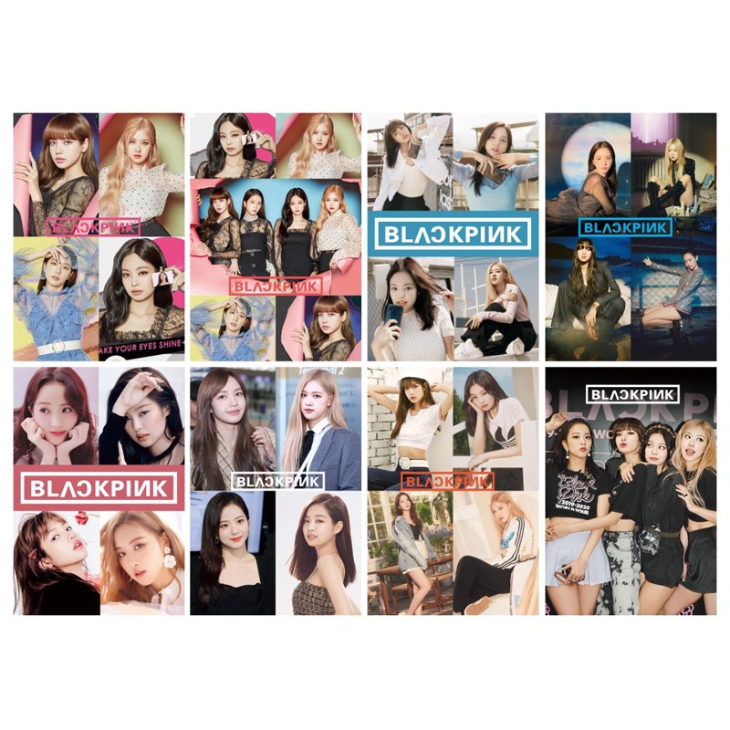 Poster A3 Blackpink 8 tấm treo trang trí