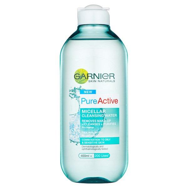 Nước tẩy trang da dầu mụn Garnier Pure Active Micellar Cleansing water 400ml Pháp- Chính hãng