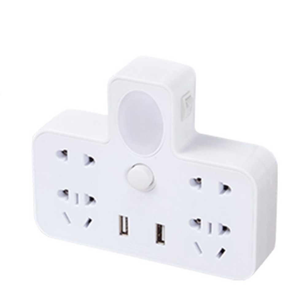 2 pin 2 USB led 4 gang switch plug smart charger adapter plug power outlet USB charger converter