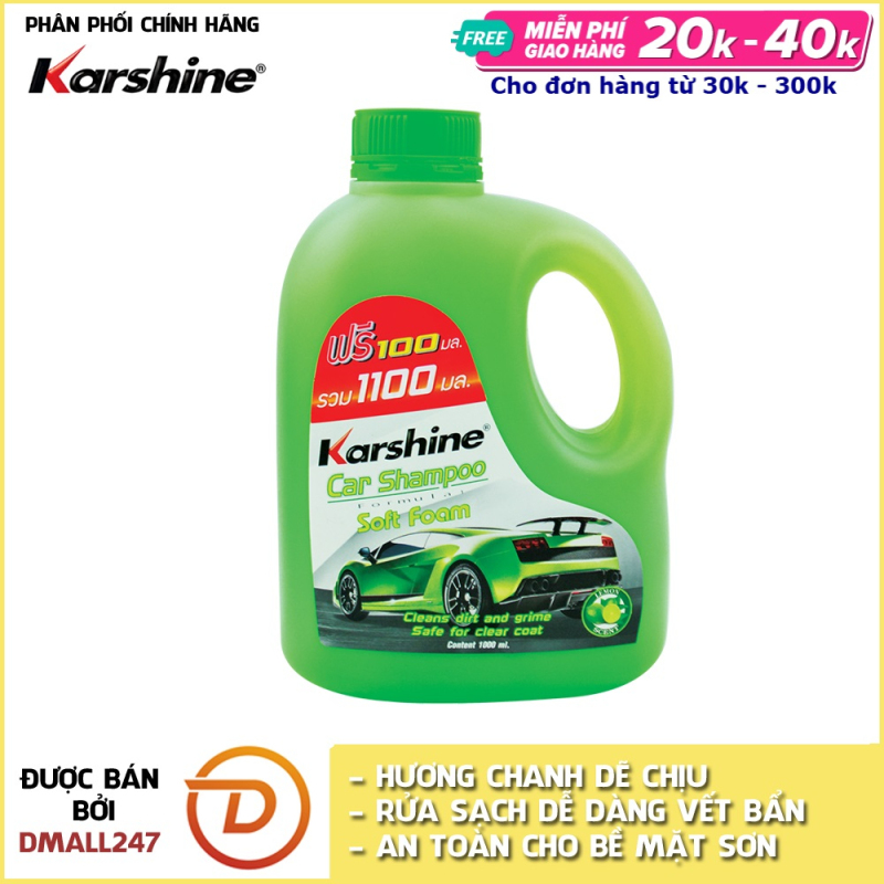 Xà bông rửa xe đậm đặc Karshine KA-RX1100 1100ml Nhiều mùi hương