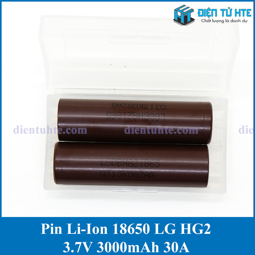 Pin Li-Ion 18650 LG HG2 3000mAh 30A